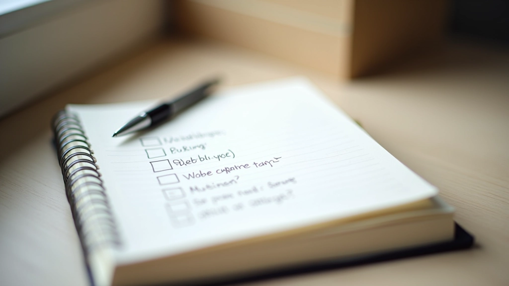 Cahier ouvert sur un bureau avec questions de bilan hebdomadaire écrites à la main, stylo à proximité, lumière douce du vendredi après-midi